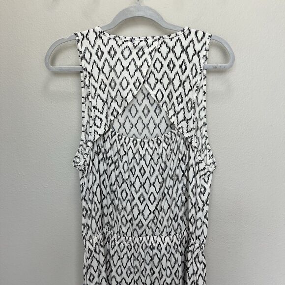 Banana Republic | Knit Column Dress Off White Ikat Midi Open Back Large - Picture 7 of 7